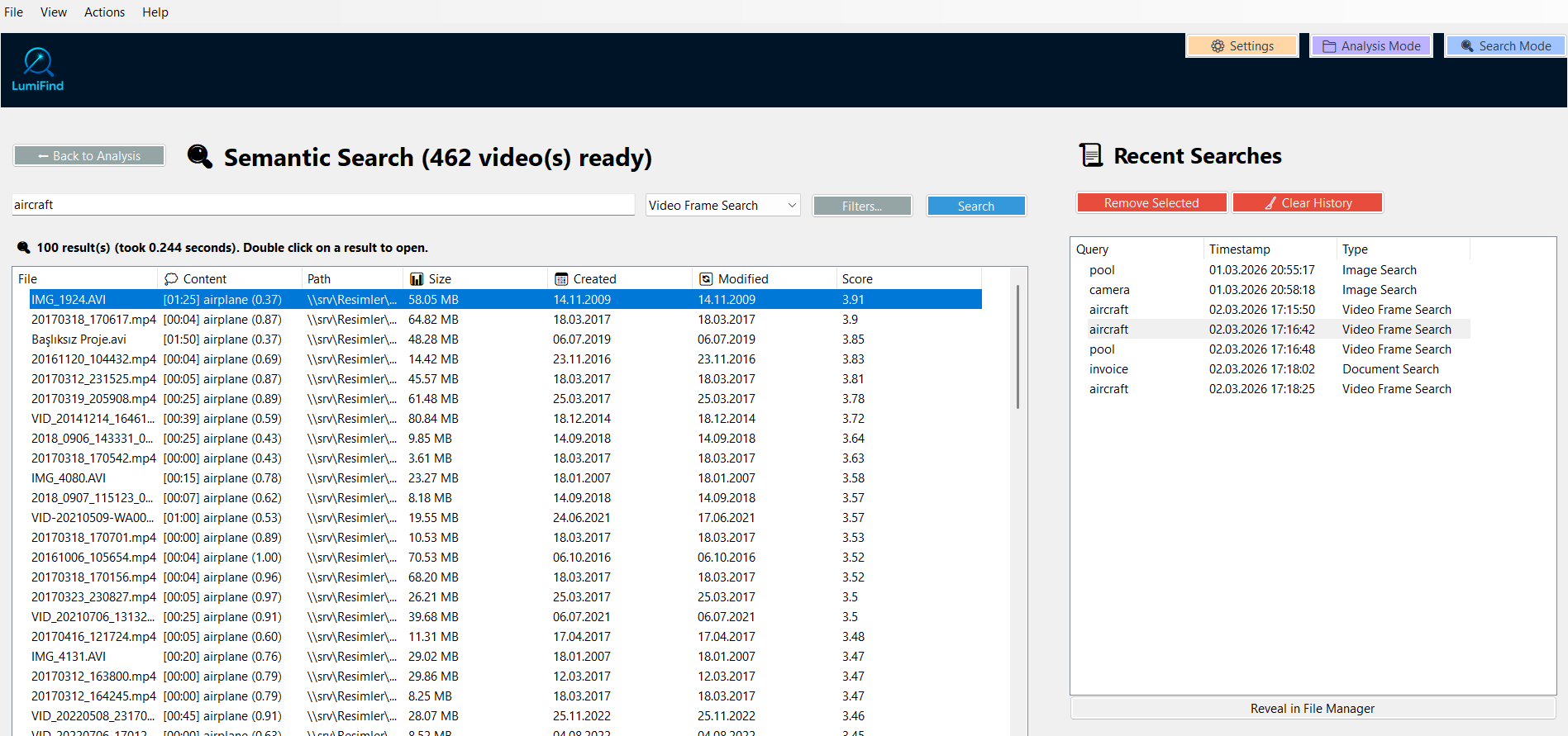 Semantic Search Screenshot