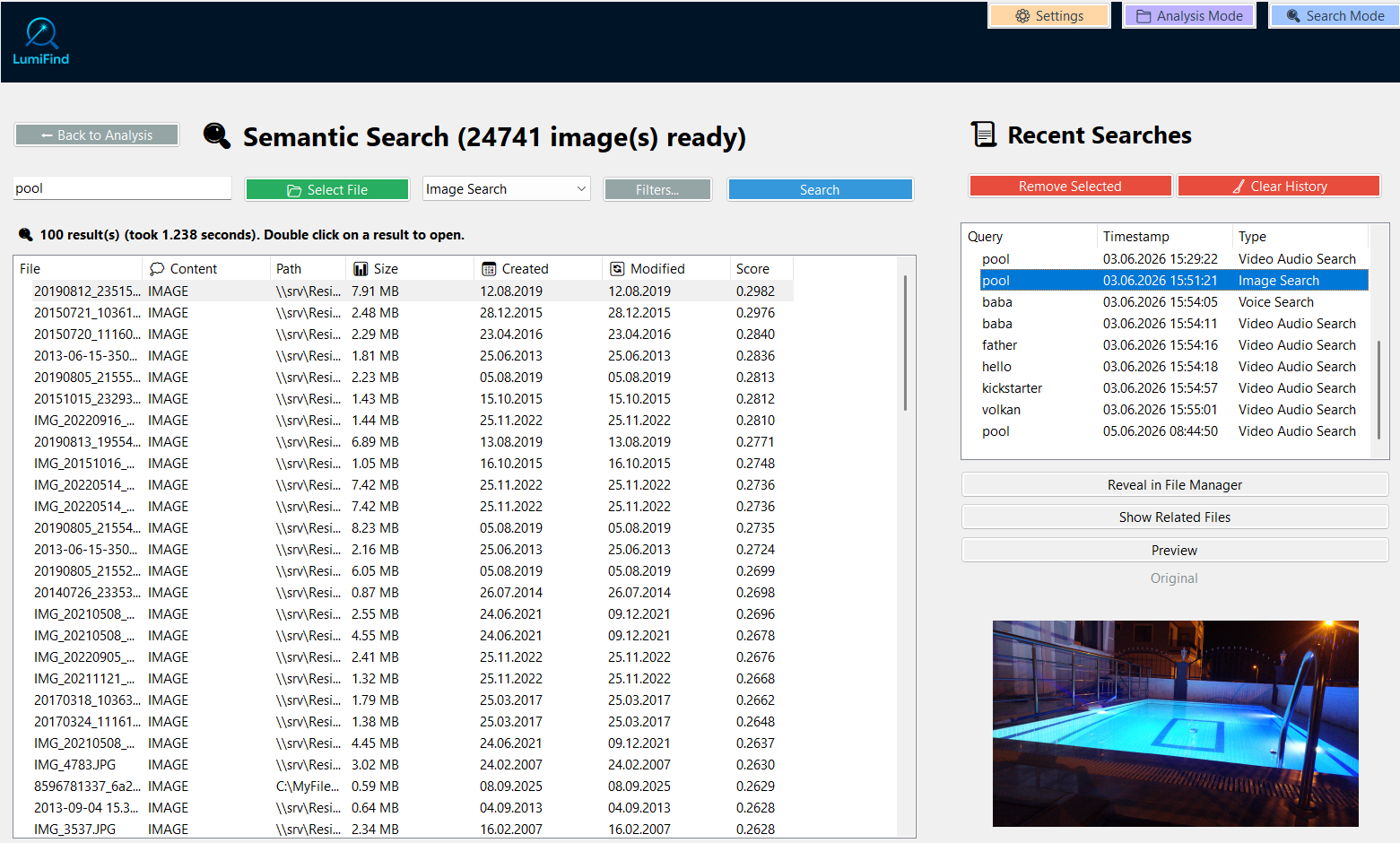 LumiFind Semantic Search